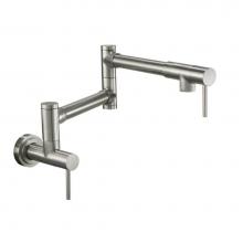 California Faucets K50-200-BRB-MOB - Pot Filler - Dual Handle Wall Mount - Contemporary