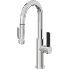 California Faucets K51-101SQ-BFB-PC - Pull-Down Prep/Bar Faucet with Squeeze Sprayer