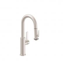 California Faucets K51-101SQ-BST-RBZ - Pull-Down Prep/Bar Faucet with Squeeze Handle Sprayer