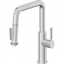 California Faucets K51-103SQ-ST-PC - Pull-Down Kitchen Faucet with Squeeze Sprayer  - Quad Spout