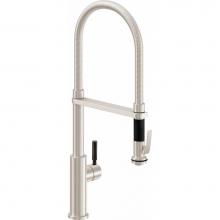 California Faucets K51-150SQ-BST-PC - Culinary Pull-Out Kitchen Faucet with Squeeze Sprayer