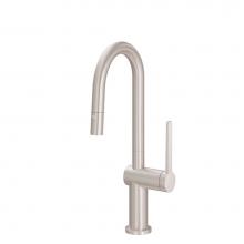 California Faucets K55-101-TG-MOB - Pull-Down Prep/Bar Faucet with Squeeze or Button Sprayer