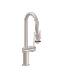 California Faucets K55-101SQ-TG-MOB - Pull-Down Prep/Bar Faucet with Squeeze or Button Sprayer