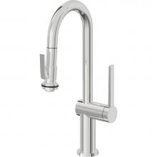 California Faucets K55-101SQ-TG-PC - Pull-Down Prep/Bar Faucet with Squeeze Sprayer