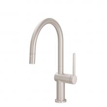 California Faucets K55-102-TG-MOB - Pull-Down Kitchen Faucet with Squeeze or Button Sprayer - Low Arc Spout