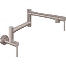 California Faucets K55-200-TG-MWHT - Pot Filler - Dual Handle Wall Mount - Contemporary