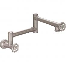 California Faucets K81-200-WH-PC - Pot Filler - Dual Handle Wall Mount - Industrial