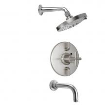 California Faucets KT05-65.25-PC - Tiburon Styletherm 1/2'' Thermostatic Shower System with Showerhead and  Tub Spout