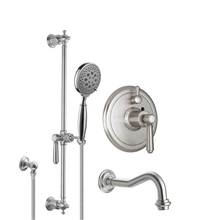 California Faucets KT06-33.18-RBZ - Montecito Styletherm 1/2'' Thermostatic Shower System with Hand Shower Slide Bar and Tub