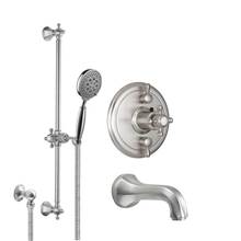 California Faucets KT06-47.20-RBZ - Monterey  Styletherm 1/2'' Thermostatic Shower System with Hand Shower Slide Bar and Tub