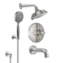 California Faucets KT07-47.20-RBZ - Monterey  Styletherm 1/2'' Thermostatic Shower System with Hand Shower Hook and Tub Spou