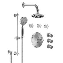 California Faucets KT08-47.20-RBZ - Monterey  Styletherm 3/4'' Thermostatic Shower System with Body Spray, Hand Shower on Sl