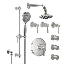 California Faucets KT08-48.20-RBZ - Miramar Styletherm 3/4'' Thermostatic Shower System with Body Spray, Hand Shower on Slid