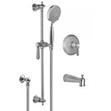 California Faucets KT11-33.18-PC - Montecito Pressure Balance Shower System with Hand Shower on Slide Bar and Tub Spout