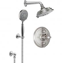 California Faucets KT12-47.25-PC - Monterey StyleTherm® 1/2'' Thermostatic Shower System with Showerhead and Handshowe