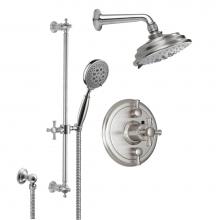 California Faucets KT12-48X.20-PC - Miramar Styletherm 1/2'' Thermostatic Shower System with Showerhead and Handshower on Ho