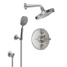 California Faucets KT12-65.25-PC - Tiburon Styletherm 1/2'' Thermostatic Shower System with Showerhead and Handshower on Ho