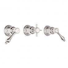 California Faucets TO-3603L-PC - 3 Handle Tub And Shower Trim Only