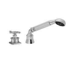 California Faucets TO-85W.15.20-PC - Industrial Handshower & Diverter Trim Only for Roman Tub - Wheel Handle