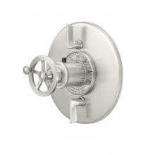 California Faucets TO-TH2L-85W-MOB - StyleTherm ® Round with Dual Volume Control - Wheel Handle