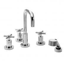 Newport Brass 3-1407/26 - East Square Roman Tub Faucet with Hand Shower