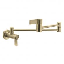 Huntington Brass K1900716 - Contemporary Style Pot Filler, Satin Brass PVD