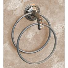 Herbeau 230447 - ''Pompadour'' Double Towel Ring in French Weathered Brass