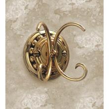 Herbeau 231247 - ''Pompadour'' Double Robe Hook in French Weathered Brass