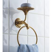 Herbeau 231547 - ''Pompadour'' Towel Ring / Soap Dish in French Weathered Brass