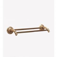 Herbeau 232147 - ''Pompadour'' 18-inch Double Towel Bar in French Weathered Brass