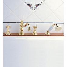 Herbeau 303355 - ''Royale'' Roman Tub Set 4-Hole Deck Mounted in Polished Brass