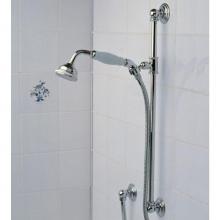 Herbeau 304647 - ''Royale'' Slide Bar with Personal Hand Shower and Wall Elbow in French Weathe