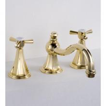 Herbeau 360255 - ''Monarque'' Widespread Lavatory Set in Polished Brass