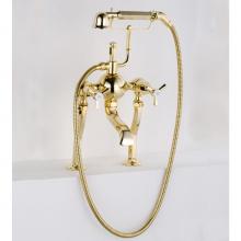 Herbeau 363055 - ''Monarque'' Exposed Tub and Shower Mixer Deck Mounted in Polished Brass