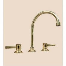 Herbeau 280255 - ''Lille'' 3-Hole Lavatory Mixer with Ceramic Cartridge in Polished Brass