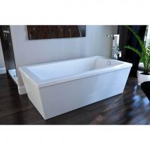 Neptune 220108-E-120-001 - Ametys 3260 AFR Acrylic Freestanding End Drain Mass-Air Bathtub in White