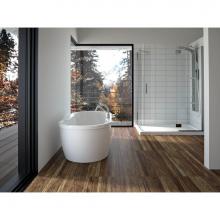 Neptune 220016-C-126-001 - Berlin F2 3260 AFR Acrylic Freestanding Center Drain Mass-Air Bathtub in White