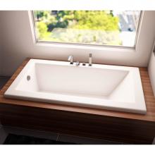 Neptune 220150-000-001-000 - Zen 7242 Acrylic Drop-In End Drain Bathtub with 1 in. Deck in White