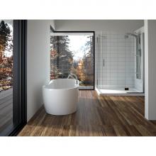 Neptune 220019-C-125-001 - Berlin F1 3266 AFR Acrylic Freestanding Center Drain Activ-Air Bathtub in White