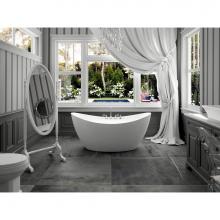 Neptune 220050-C-125-001 - Murano F1 3466 AFR Acrylic Freestanding Center Drain Activ-Air Bathtub in White