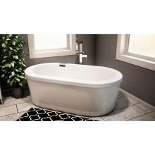 Neptune 220134-000-001-000 - Ruby 7236 Acrylic Freestanding Center Drain Bathtub in White