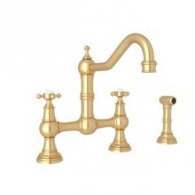 Rohl U.4755X-SEG-2 - Edwardian™ Bridge Kitchen Faucet With Side Spray