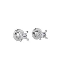 Rohl U.3773X-APC - Perrin & Rowe® Georgian Era 3/4'' Wall Valves (Pair) with Cross Handles in Poli