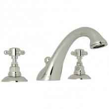 Rohl A1454XMPN - Rohl Country Bath Viaggio Three Hole Deck Mounted Tub Filler