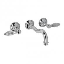 Rohl A1477LCAPCTO-2 - Rohl Italian Bath Acqui Trim Set Only With No Rough Valve Body To Wall Mounted Three Hole Widespre