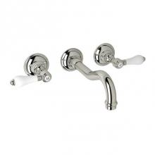 Rohl A1477LPPNTO-2 - Rohl Italian Bath Acqui Trim Set Only With No Rough Valve Body To Wall Mounted Three Hole Widespre