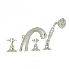 Rohl A2104XMPN - Rohl Country Bath San Julio Four Hole Deck Mounted Tub Filler