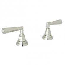 Rohl A2311LMPN - Rohl San Giovanni Bath Pair Of 1/2'' Hot And Cold Sidevalves Only In Polished Nickel Wit