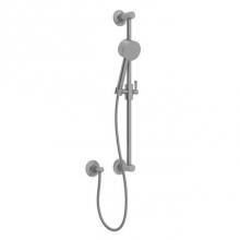 Rohl MB2046PW - Rohl Michael Berman Graceline Shower Slide Rail Set With Handshower In Pewter