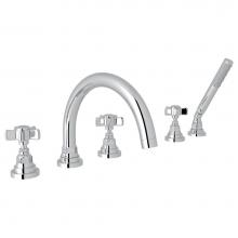 Rohl A2314XAPC - San Giovanni™ 5-Hole Deck Mount Tub Filler